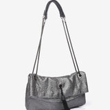 Bolso de fiesta de malla metálica plata