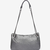 Bolso de fiesta de malla metálica plata