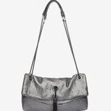 Bolso de fiesta de malla metálica plata