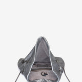 Bolso de fiesta de malla metálica plata