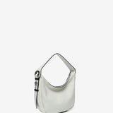 Small shoulder bag in white leather