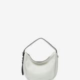 Small shoulder bag in white leather