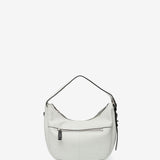 Small shoulder bag in white leather