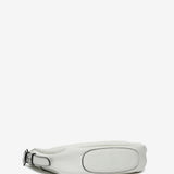 Small shoulder bag in white leather