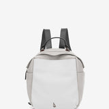 White leather backpack