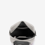 White leather backpack