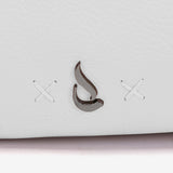 White leather backpack