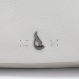 White leather shoulder bag