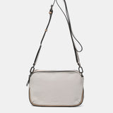Bandolera mini en piel beige