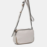 Bandolera mini en piel beige