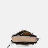 Bandolera mini en piel beige