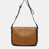 Bandolera en piel cognac