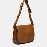 Bandolera en piel cognac
