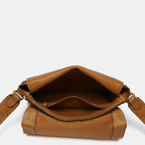 Bandolera en piel cognac