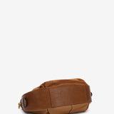Bolso de hombro en serraje cognac