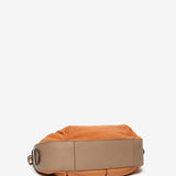 Bolso de hombro en serraje naranja
