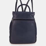 Blauer Leder -Rucksack