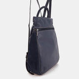 Blauer Leder -Rucksack