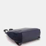 Blauer Leder -Rucksack