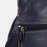 Blauer Leder -Rucksack