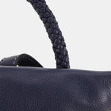 Blauer Leder -Rucksack