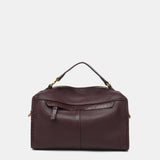 Small burgundy leather shoulder bag