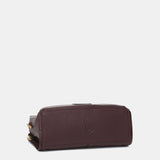 Small burgundy leather shoulder bag