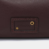 Small burgundy leather shoulder bag