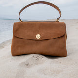 Umhängetasche in Cognac Serraje