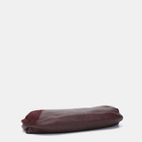 Shoulder bag in burgundy leather and suede