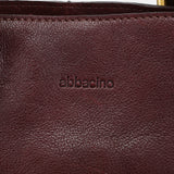Burgundy leather shopper bag