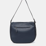 Umhängetasche in Leder und Blue Serraje