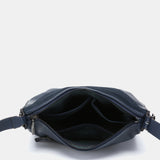 Umhängetasche in Leder und Blue Serraje