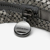 Women's metallic mesh hobo party bag in silver