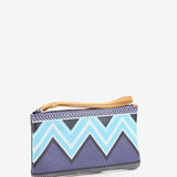 Damentasche mit geometrischem Print in Lila.