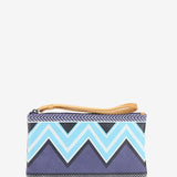 Damentasche mit geometrischem Print in Lila.