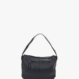 Women's small hobo bag in black leather