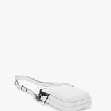 Handytasche aus weißem Leder.