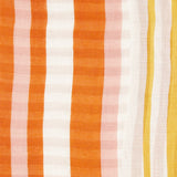 Women's scarf with striped print in yellow