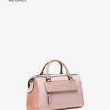Women's crossbody bag in pink recycled fabrics
