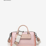 Women's crossbody bag in pink recycled fabrics
