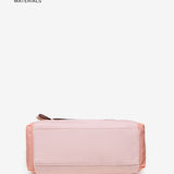 Women's crossbody bag in pink recycled fabrics