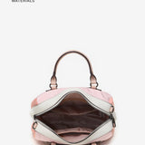 Women's crossbody bag in pink recycled fabrics