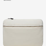 Laptop case in beige recycled fabrics