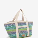 Strandtasche in Grüntönen