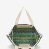 Strandtasche in Grüntönen
