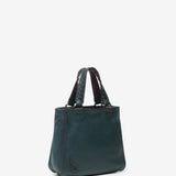 Leather shoulder bag in green