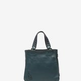 Leather shoulder bag in green