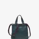 Leather shoulder bag in green
