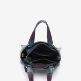 Leather shoulder bag in green